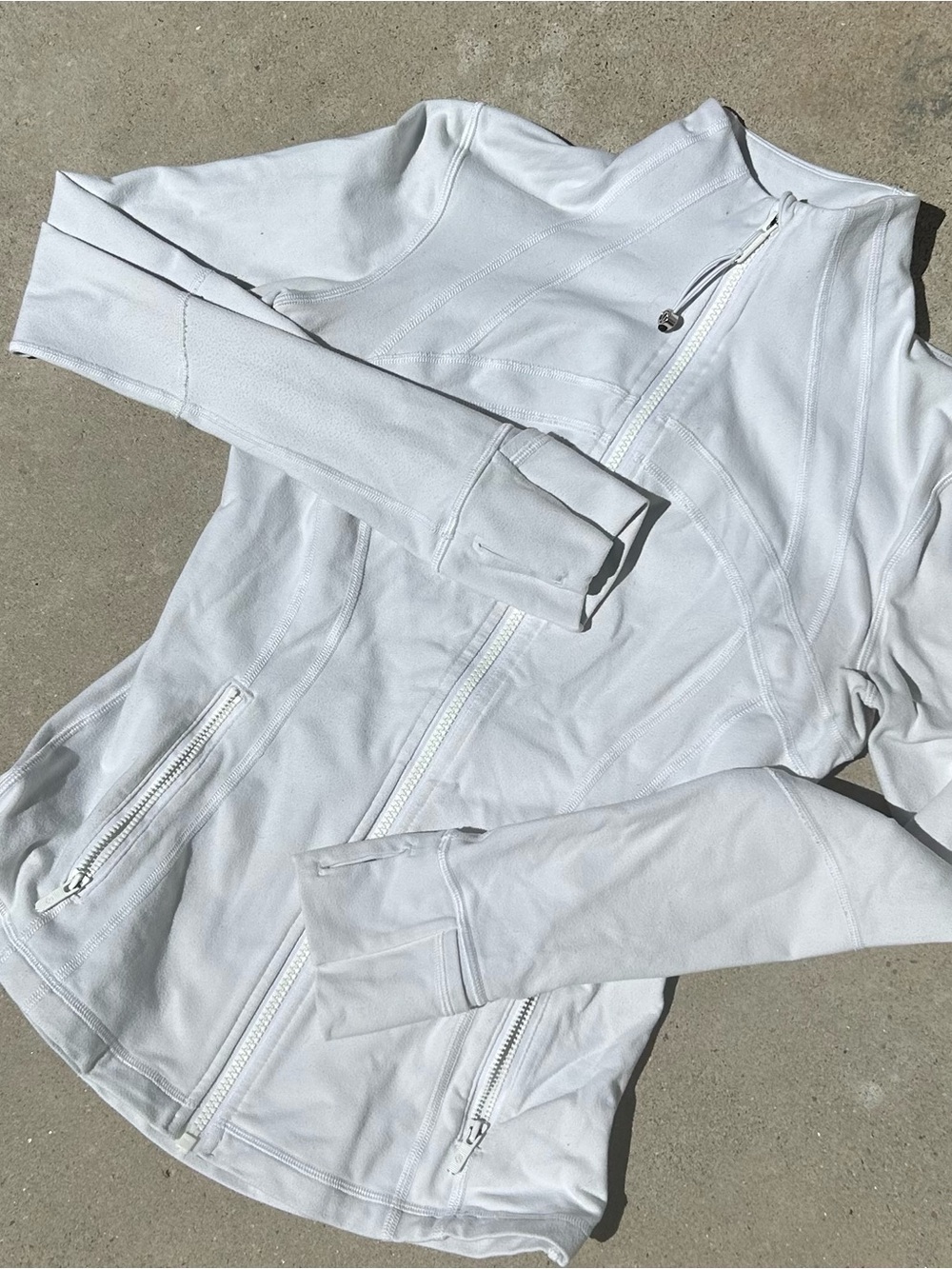 Women’s White Zip-Front Active Jacket